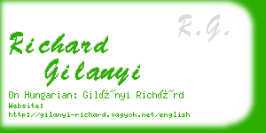 richard gilanyi business card